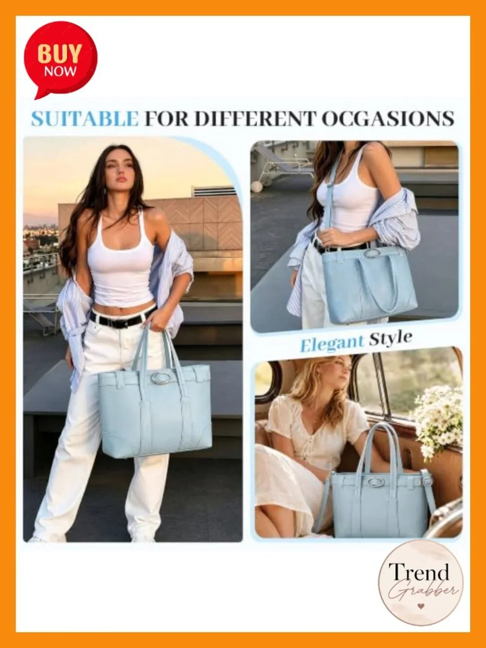 Soft Vegan Leather Satchel Tote Bag with Detachable Strap Large Capacity